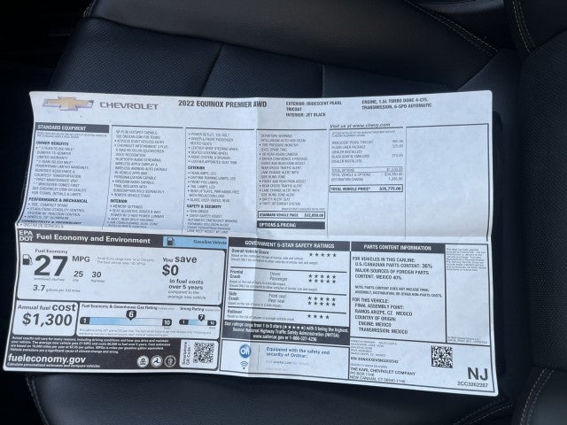 2022 Chevrolet Equinox Premier, AWD, 1-owner