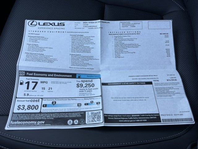 2024 Lexus GX 550, Premium+, 1-owner , no accidents, GX 550